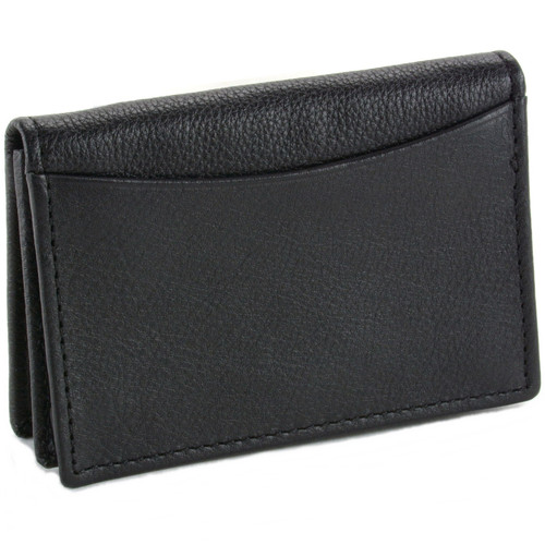 Alpine Swiss Genuine Leather Thin Business Card Case Minimalist